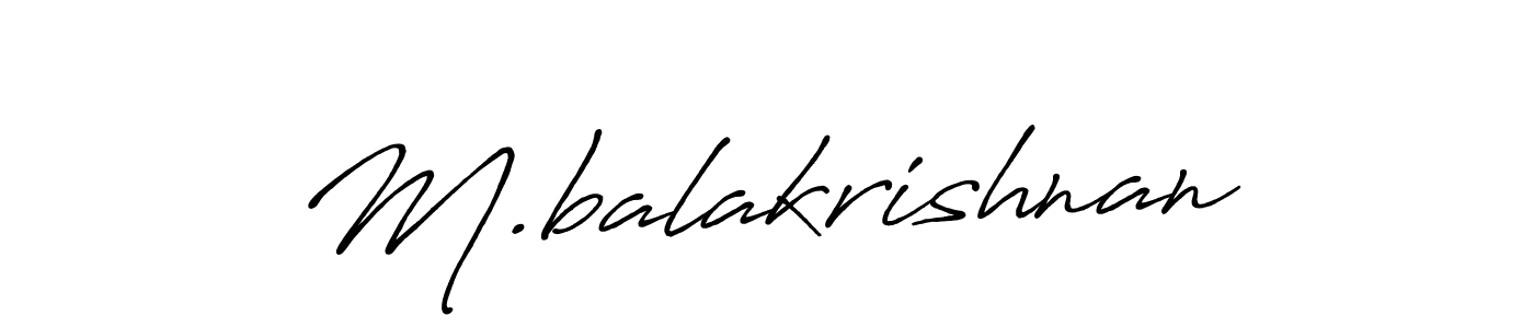 Also You can easily find your signature by using the search form. We will create M.balakrishnan name handwritten signature images for you free of cost using Antro_Vectra_Bolder sign style. M.balakrishnan signature style 7 images and pictures png