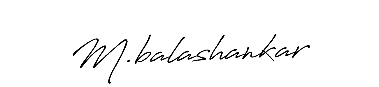 Create a beautiful signature design for name M.balashankar. With this signature (Antro_Vectra_Bolder) fonts, you can make a handwritten signature for free. M.balashankar signature style 7 images and pictures png