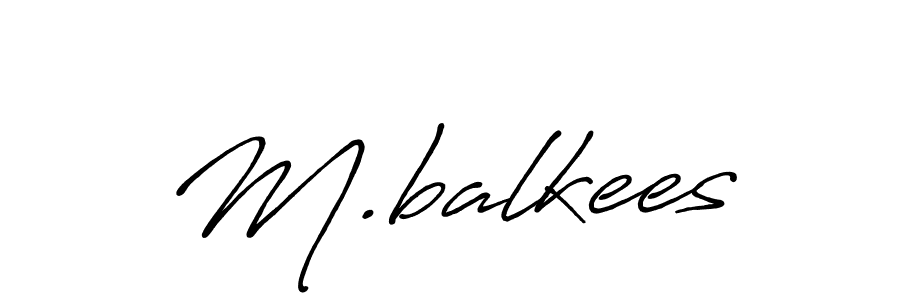 How to make M.balkees signature? Antro_Vectra_Bolder is a professional autograph style. Create handwritten signature for M.balkees name. M.balkees signature style 7 images and pictures png