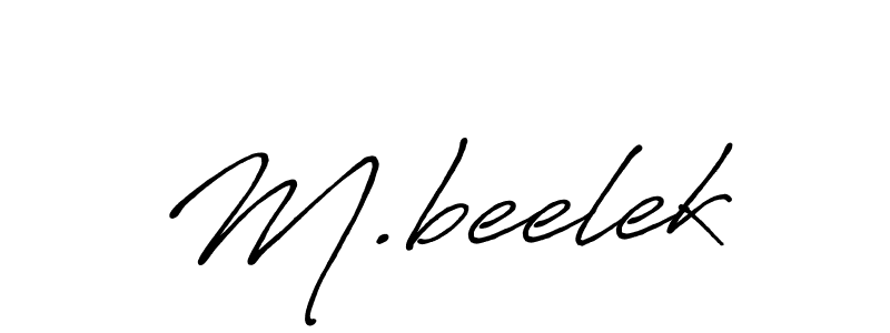 Make a beautiful signature design for name M.beelek. With this signature (Antro_Vectra_Bolder) style, you can create a handwritten signature for free. M.beelek signature style 7 images and pictures png