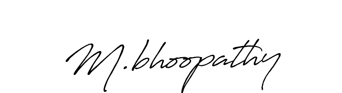 Create a beautiful signature design for name M.bhoopathy. With this signature (Antro_Vectra_Bolder) fonts, you can make a handwritten signature for free. M.bhoopathy signature style 7 images and pictures png