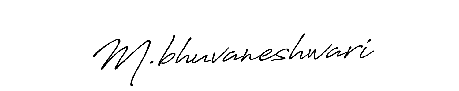 Create a beautiful signature design for name M.bhuvaneshwari. With this signature (Antro_Vectra_Bolder) fonts, you can make a handwritten signature for free. M.bhuvaneshwari signature style 7 images and pictures png
