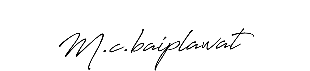 Use a signature maker to create a handwritten signature online. With this signature software, you can design (Antro_Vectra_Bolder) your own signature for name M.c.baiplawat. M.c.baiplawat signature style 7 images and pictures png