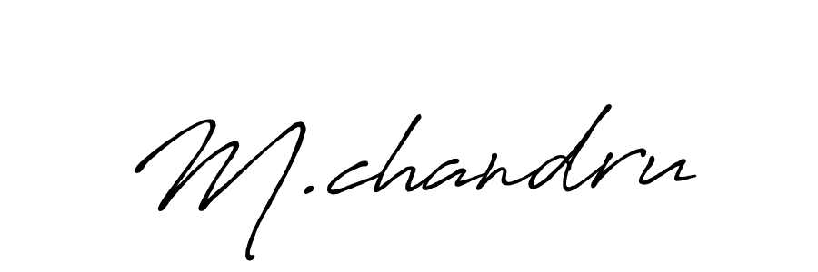 How to make M.chandru signature? Antro_Vectra_Bolder is a professional autograph style. Create handwritten signature for M.chandru name. M.chandru signature style 7 images and pictures png