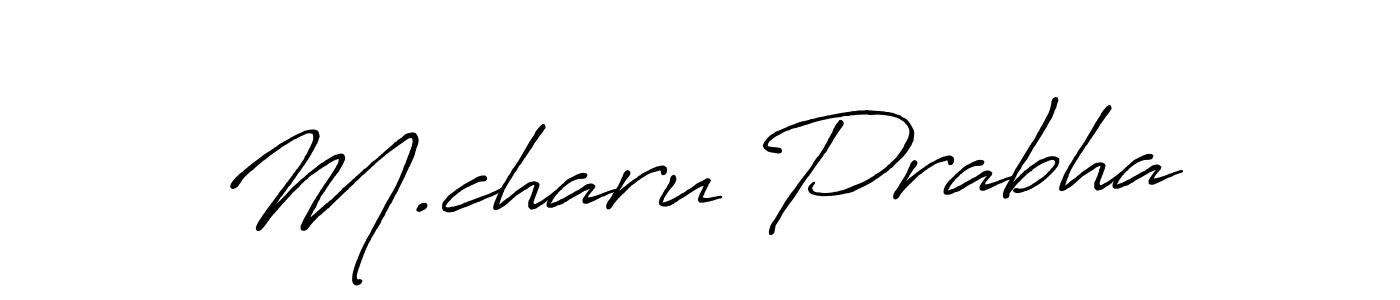 if you are searching for the best signature style for your name M.charu Prabha. so please give up your signature search. here we have designed multiple signature styles  using Antro_Vectra_Bolder. M.charu Prabha signature style 7 images and pictures png