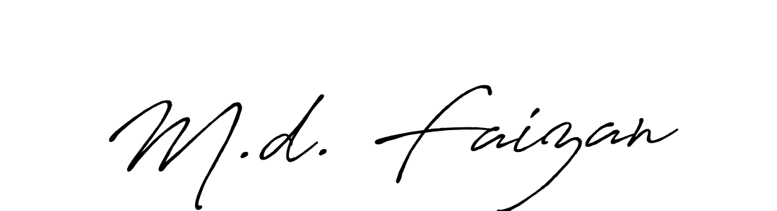 The best way (Antro_Vectra_Bolder) to make a short signature is to pick only two or three words in your name. The name M.d. Faizan include a total of six letters. For converting this name. M.d. Faizan signature style 7 images and pictures png