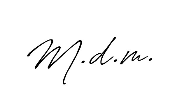 How to make M.d.m. signature? Antro_Vectra_Bolder is a professional autograph style. Create handwritten signature for M.d.m. name. M.d.m. signature style 7 images and pictures png