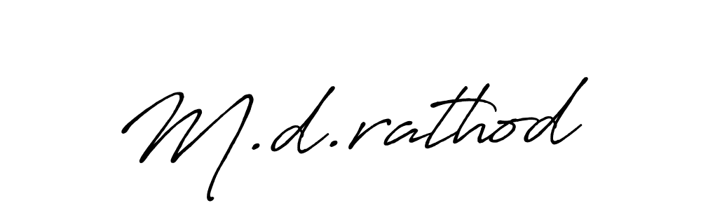 Create a beautiful signature design for name M.d.rathod. With this signature (Antro_Vectra_Bolder) fonts, you can make a handwritten signature for free. M.d.rathod signature style 7 images and pictures png