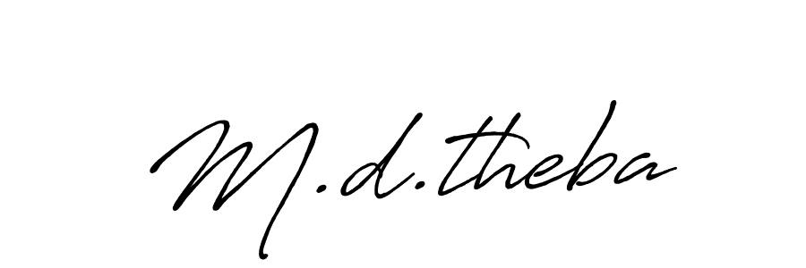 Make a beautiful signature design for name M.d.theba. With this signature (Antro_Vectra_Bolder) style, you can create a handwritten signature for free. M.d.theba signature style 7 images and pictures png