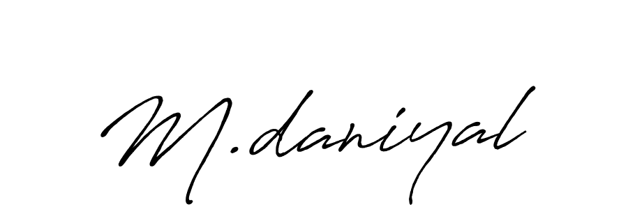 Also You can easily find your signature by using the search form. We will create M.daniyal name handwritten signature images for you free of cost using Antro_Vectra_Bolder sign style. M.daniyal signature style 7 images and pictures png