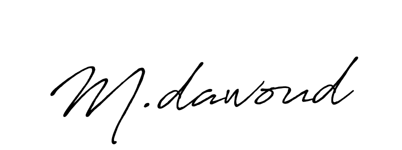 Design your own signature with our free online signature maker. With this signature software, you can create a handwritten (Antro_Vectra_Bolder) signature for name M.dawoud. M.dawoud signature style 7 images and pictures png