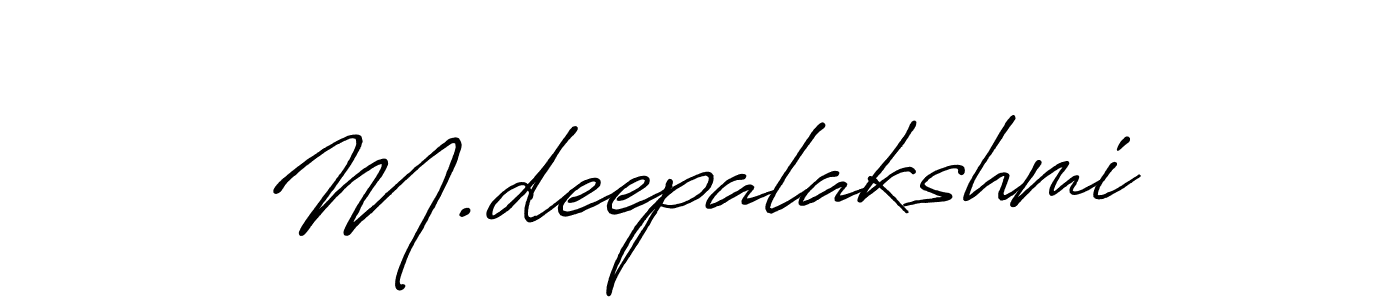 Create a beautiful signature design for name M.deepalakshmi. With this signature (Antro_Vectra_Bolder) fonts, you can make a handwritten signature for free. M.deepalakshmi signature style 7 images and pictures png