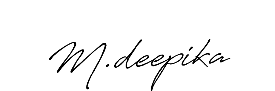 Create a beautiful signature design for name M.deepika. With this signature (Antro_Vectra_Bolder) fonts, you can make a handwritten signature for free. M.deepika signature style 7 images and pictures png