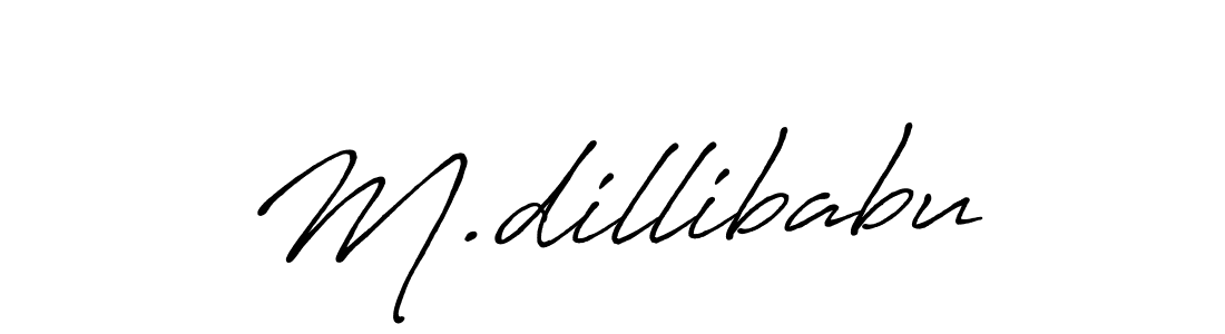 How to make M.dillibabu signature? Antro_Vectra_Bolder is a professional autograph style. Create handwritten signature for M.dillibabu name. M.dillibabu signature style 7 images and pictures png