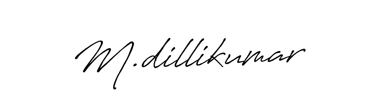 Similarly Antro_Vectra_Bolder is the best handwritten signature design. Signature creator online .You can use it as an online autograph creator for name M.dillikumar. M.dillikumar signature style 7 images and pictures png