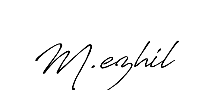 Make a beautiful signature design for name M.ezhil. Use this online signature maker to create a handwritten signature for free. M.ezhil signature style 7 images and pictures png