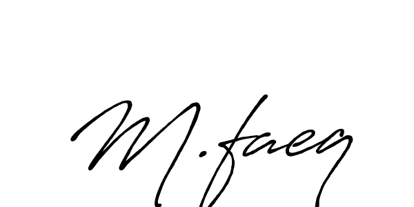 Create a beautiful signature design for name M.faeq. With this signature (Antro_Vectra_Bolder) fonts, you can make a handwritten signature for free. M.faeq signature style 7 images and pictures png