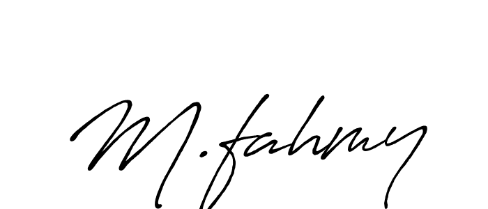 Antro_Vectra_Bolder is a professional signature style that is perfect for those who want to add a touch of class to their signature. It is also a great choice for those who want to make their signature more unique. Get M.fahmy name to fancy signature for free. M.fahmy signature style 7 images and pictures png