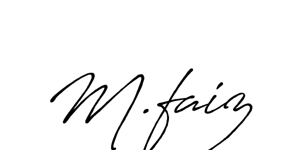 How to make M.faiz name signature. Use Antro_Vectra_Bolder style for creating short signs online. This is the latest handwritten sign. M.faiz signature style 7 images and pictures png