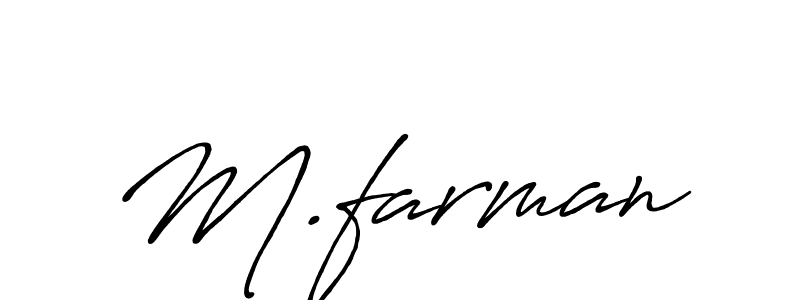 Make a beautiful signature design for name M.farman. With this signature (Antro_Vectra_Bolder) style, you can create a handwritten signature for free. M.farman signature style 7 images and pictures png