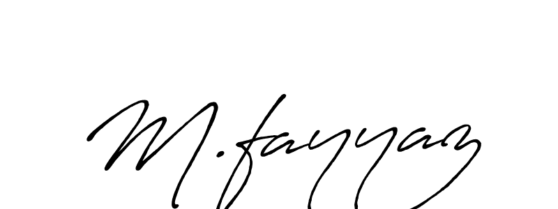 How to make M.fayyaz name signature. Use Antro_Vectra_Bolder style for creating short signs online. This is the latest handwritten sign. M.fayyaz signature style 7 images and pictures png