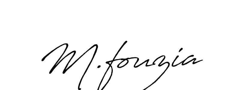 Also You can easily find your signature by using the search form. We will create M.fouzia name handwritten signature images for you free of cost using Antro_Vectra_Bolder sign style. M.fouzia signature style 7 images and pictures png