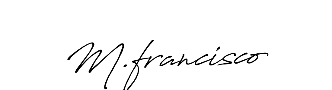 Best and Professional Signature Style for M.francisco. Antro_Vectra_Bolder Best Signature Style Collection. M.francisco signature style 7 images and pictures png