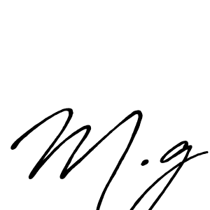 Create a beautiful signature design for name M.g. With this signature (Antro_Vectra_Bolder) fonts, you can make a handwritten signature for free. M.g signature style 7 images and pictures png