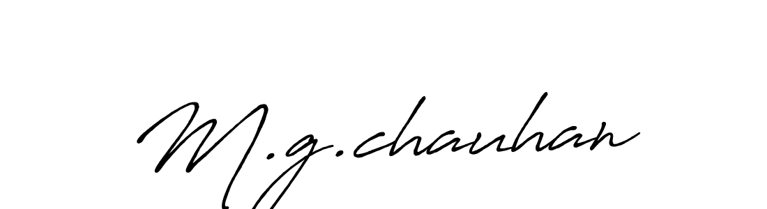 Use a signature maker to create a handwritten signature online. With this signature software, you can design (Antro_Vectra_Bolder) your own signature for name M.g.chauhan. M.g.chauhan signature style 7 images and pictures png