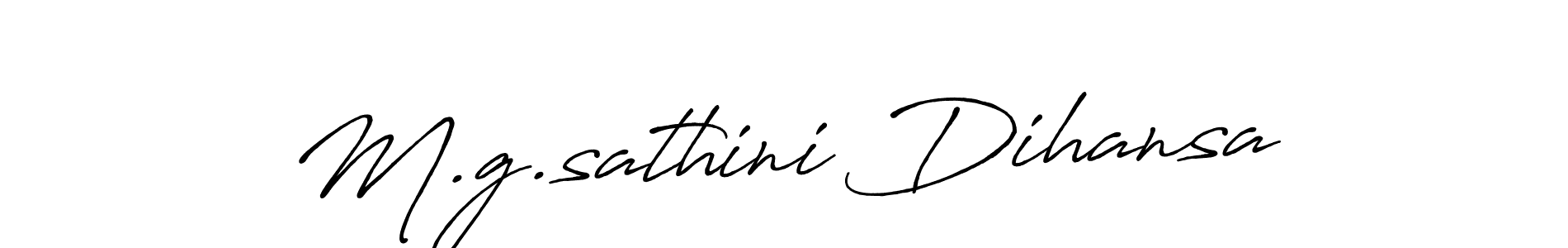 Use a signature maker to create a handwritten signature online. With this signature software, you can design (Antro_Vectra_Bolder) your own signature for name M.g.sathini Dihansa. M.g.sathini Dihansa signature style 7 images and pictures png