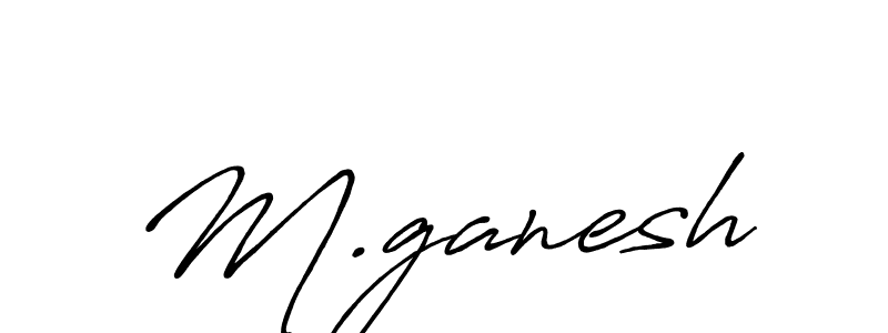 Make a beautiful signature design for name M.ganesh. With this signature (Antro_Vectra_Bolder) style, you can create a handwritten signature for free. M.ganesh signature style 7 images and pictures png