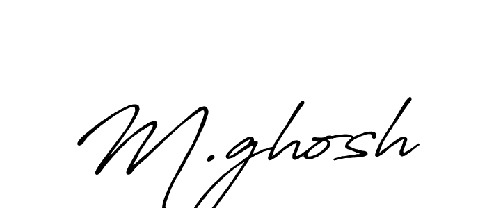 The best way (Antro_Vectra_Bolder) to make a short signature is to pick only two or three words in your name. The name M.ghosh include a total of six letters. For converting this name. M.ghosh signature style 7 images and pictures png