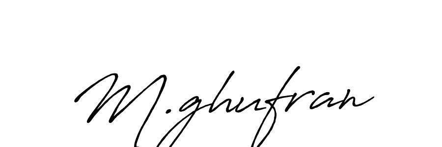 Design your own signature with our free online signature maker. With this signature software, you can create a handwritten (Antro_Vectra_Bolder) signature for name M.ghufran. M.ghufran signature style 7 images and pictures png