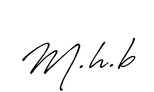 Antro_Vectra_Bolder is a professional signature style that is perfect for those who want to add a touch of class to their signature. It is also a great choice for those who want to make their signature more unique. Get M.h.b name to fancy signature for free. M.h.b signature style 7 images and pictures png