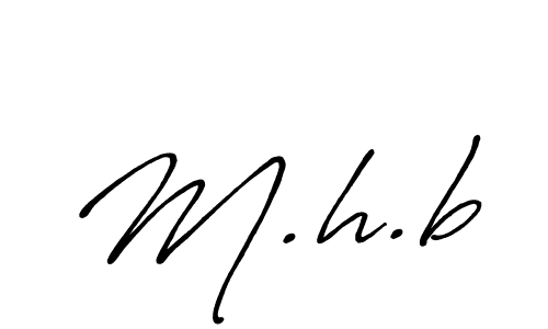 Design your own signature with our free online signature maker. With this signature software, you can create a handwritten (Antro_Vectra_Bolder) signature for name M.h.b. M.h.b signature style 7 images and pictures png