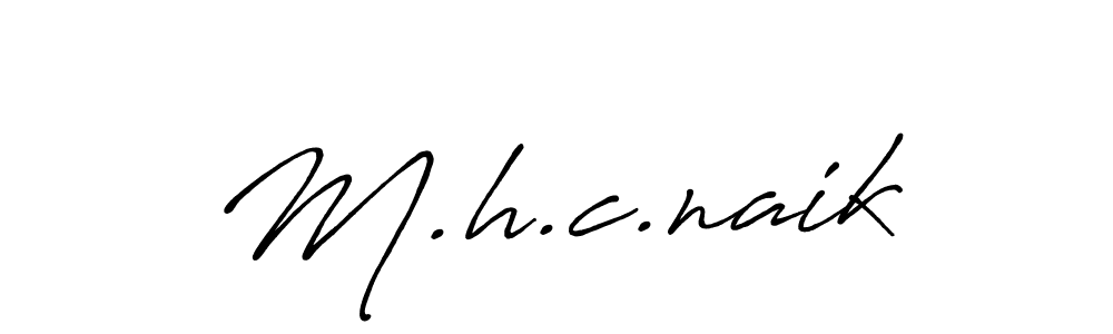 How to make M.h.c.naik name signature. Use Antro_Vectra_Bolder style for creating short signs online. This is the latest handwritten sign. M.h.c.naik signature style 7 images and pictures png