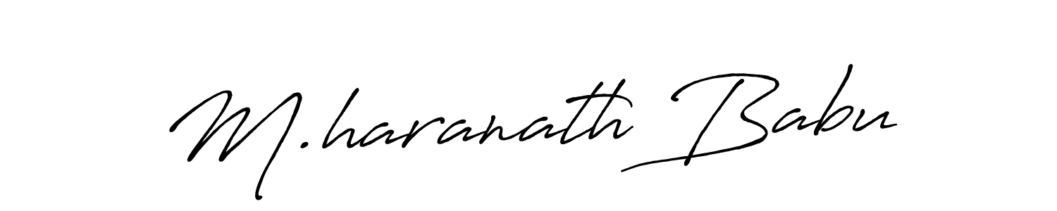 Antro_Vectra_Bolder is a professional signature style that is perfect for those who want to add a touch of class to their signature. It is also a great choice for those who want to make their signature more unique. Get M.haranath Babu name to fancy signature for free. M.haranath Babu signature style 7 images and pictures png