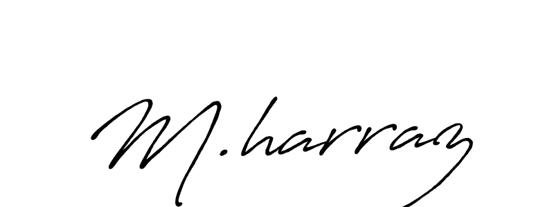 How to make M.harraz name signature. Use Antro_Vectra_Bolder style for creating short signs online. This is the latest handwritten sign. M.harraz signature style 7 images and pictures png