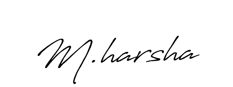 Design your own signature with our free online signature maker. With this signature software, you can create a handwritten (Antro_Vectra_Bolder) signature for name M.harsha. M.harsha signature style 7 images and pictures png