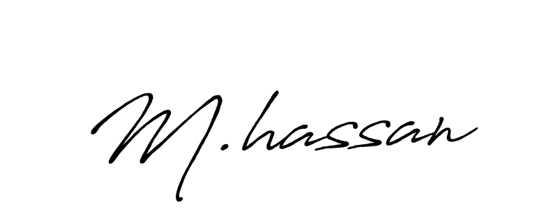 Use a signature maker to create a handwritten signature online. With this signature software, you can design (Antro_Vectra_Bolder) your own signature for name M.hassan. M.hassan signature style 7 images and pictures png