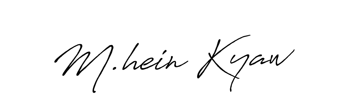 You should practise on your own different ways (Antro_Vectra_Bolder) to write your name (M.hein Kyaw) in signature. don't let someone else do it for you. M.hein Kyaw signature style 7 images and pictures png