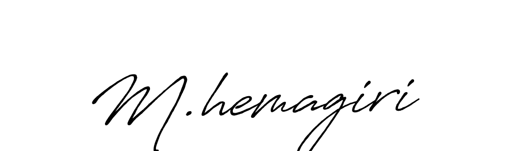 You can use this online signature creator to create a handwritten signature for the name M.hemagiri. This is the best online autograph maker. M.hemagiri signature style 7 images and pictures png