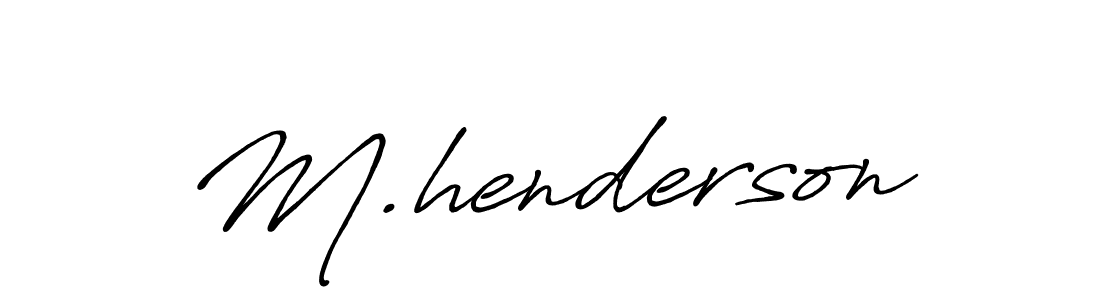 Best and Professional Signature Style for M.henderson. Antro_Vectra_Bolder Best Signature Style Collection. M.henderson signature style 7 images and pictures png