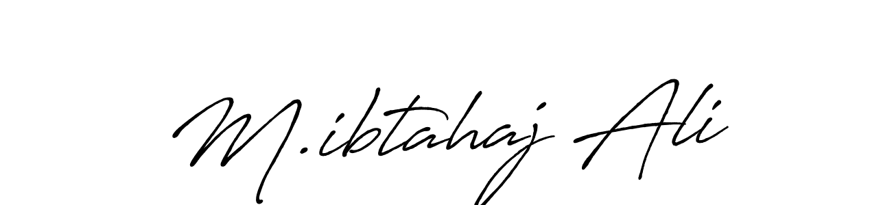 Create a beautiful signature design for name M.ibtahaj Ali. With this signature (Antro_Vectra_Bolder) fonts, you can make a handwritten signature for free. M.ibtahaj Ali signature style 7 images and pictures png