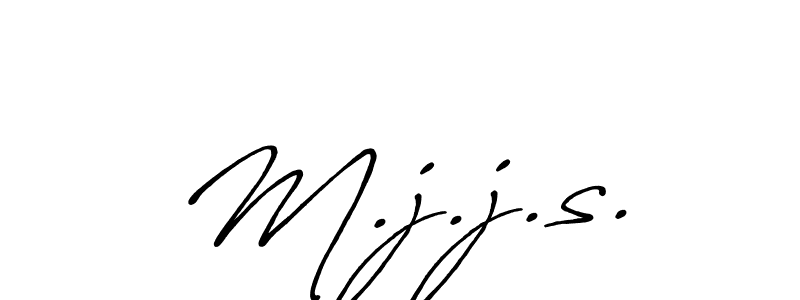 Design your own signature with our free online signature maker. With this signature software, you can create a handwritten (Antro_Vectra_Bolder) signature for name M.j.j.s.. M.j.j.s. signature style 7 images and pictures png