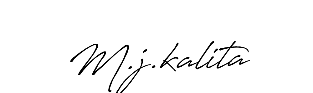 Design your own signature with our free online signature maker. With this signature software, you can create a handwritten (Antro_Vectra_Bolder) signature for name M.j.kalita. M.j.kalita signature style 7 images and pictures png