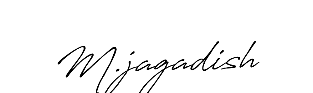 How to make M.jagadish name signature. Use Antro_Vectra_Bolder style for creating short signs online. This is the latest handwritten sign. M.jagadish signature style 7 images and pictures png