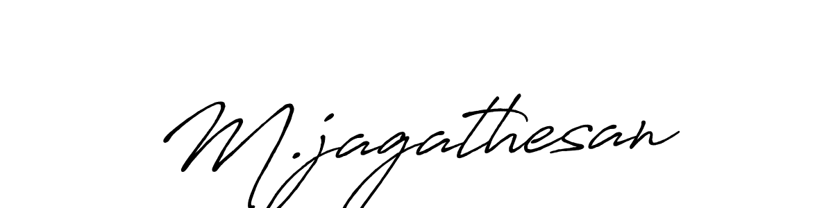 How to make M.jagathesan signature? Antro_Vectra_Bolder is a professional autograph style. Create handwritten signature for M.jagathesan name. M.jagathesan signature style 7 images and pictures png