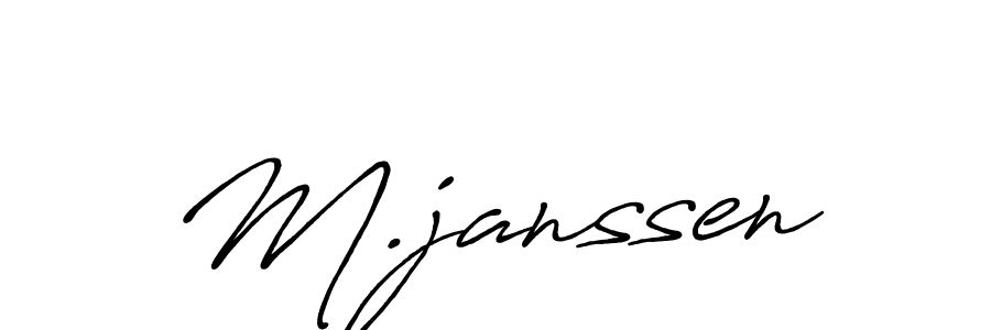 Design your own signature with our free online signature maker. With this signature software, you can create a handwritten (Antro_Vectra_Bolder) signature for name M.janssen. M.janssen signature style 7 images and pictures png