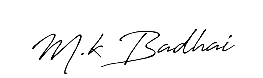 It looks lik you need a new signature style for name M.k Badhai. Design unique handwritten (Antro_Vectra_Bolder) signature with our free signature maker in just a few clicks. M.k Badhai signature style 7 images and pictures png